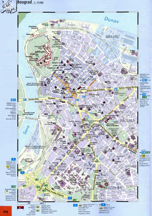 Street map of the city of Belgrade