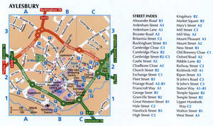 Aylesbury UK street map with sights