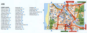Ayr UK street map with sights