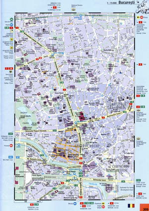 Detailed map of the city of Bucharest