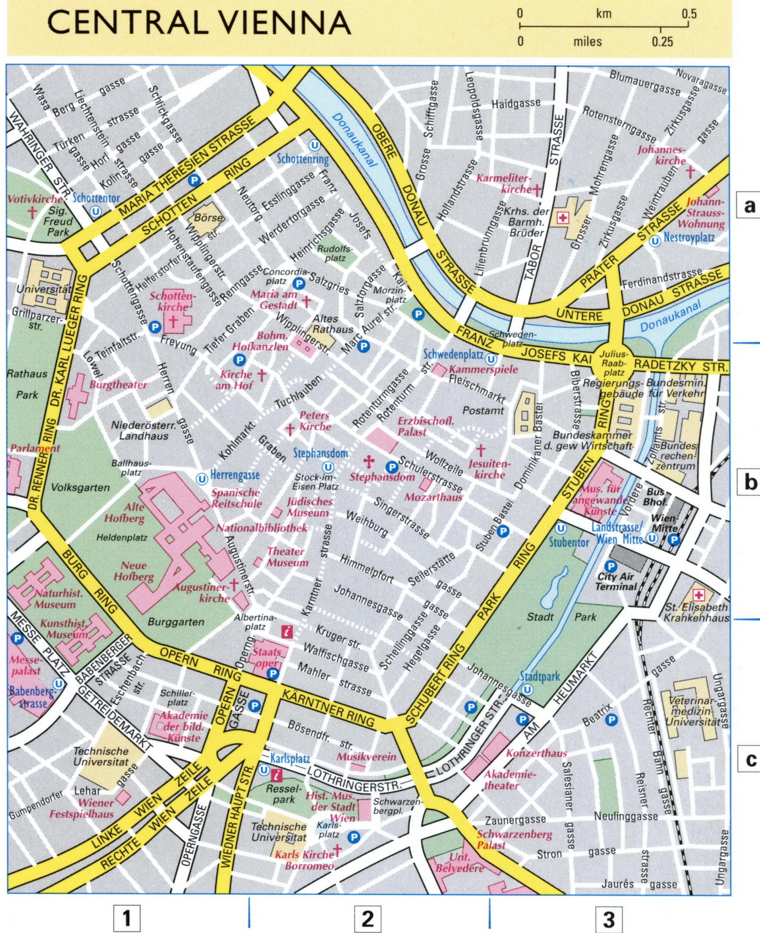 Map of Vienna city center