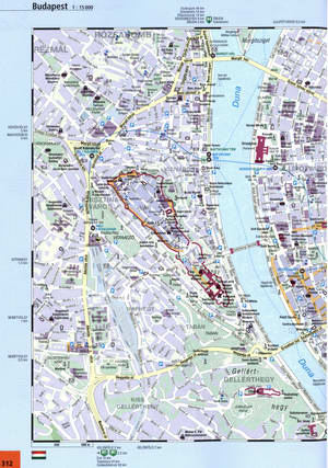 Detailed map of the city of Budapest