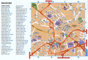 Bradford map with parking lots and public toilets