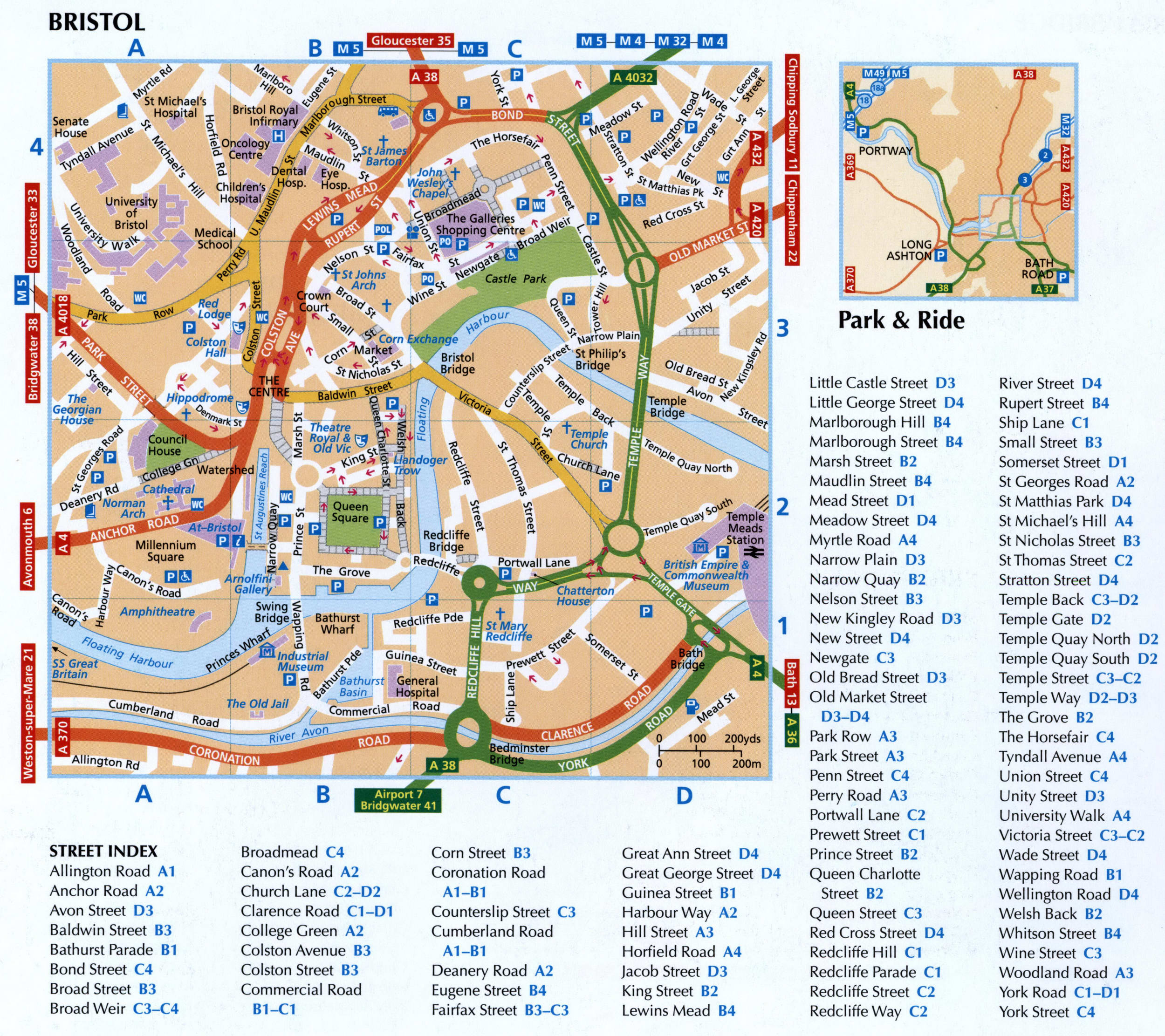 Bristol map and street list