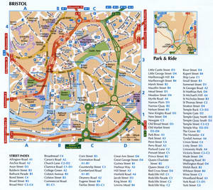 Bristol map and street list