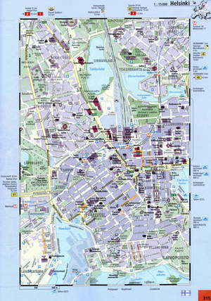 Helsinki map for tourists