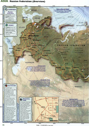Map of the Russian Federation for Travelers