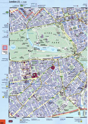 London street map with sights