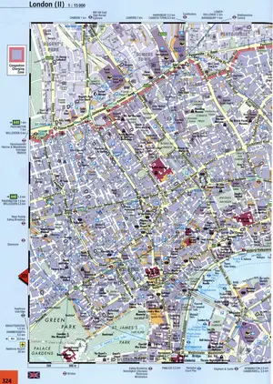 London street map with sights
