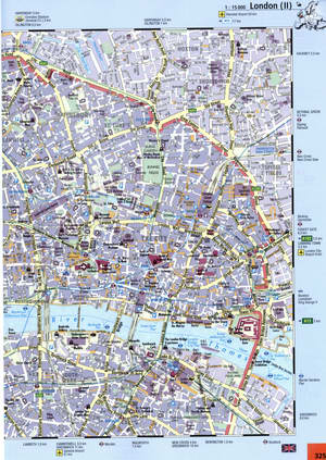 London street map with sights