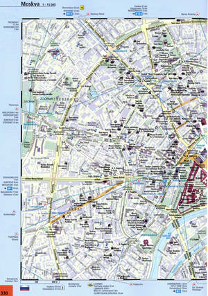 Moscow street map with sights