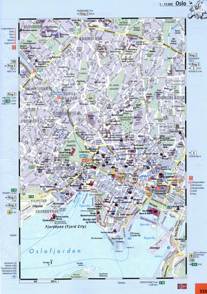 Oslo street map with sights