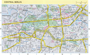 detailed map of central Berlin with points of interest