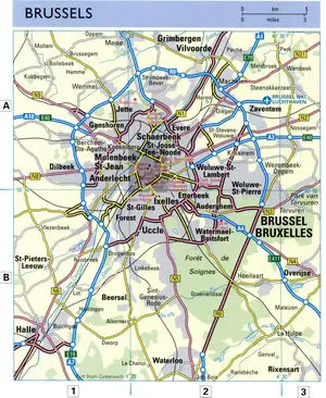 map of major highways Brussels