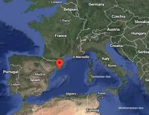 Where is Barcelona (Spain) on the world map?
