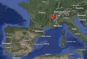 Where is Grenoble (France) on the world map?