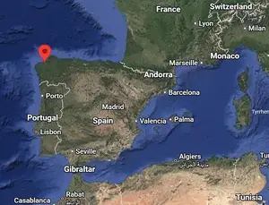 Where is La Coruna on the world map?