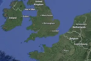 Where is London on the world map?
