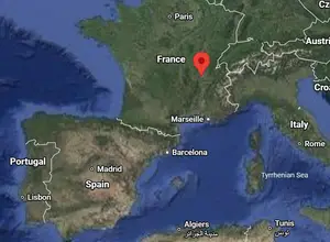 Where is Lyon (France) on the world map?