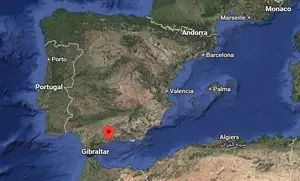 Where is Malaga (Spain) on the world map?