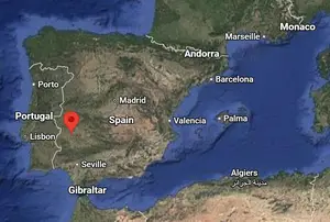 Where is Merida (Spain) on the world map?