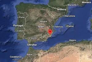 Where is Murcia (Spain) on the world map?