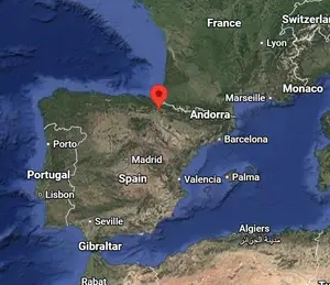 Where is Pamplona (Spain) on the world map?