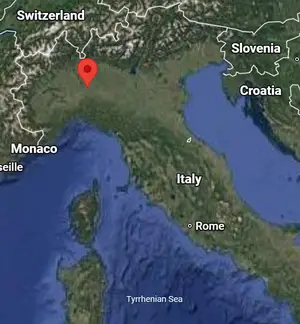 Where is Pavia (Italy) on the world map?