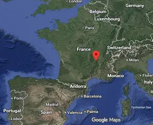 Where is Saint-Etienne (France) on the world map?