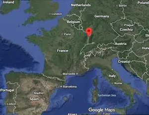 Where is Strasbourg (France) on the world map?