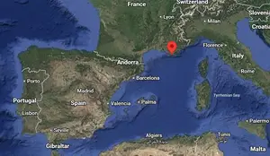 Where is Toulon (France) on the world map?
