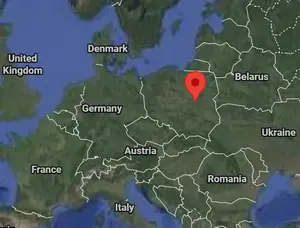 Where is Warsaw on the world map?