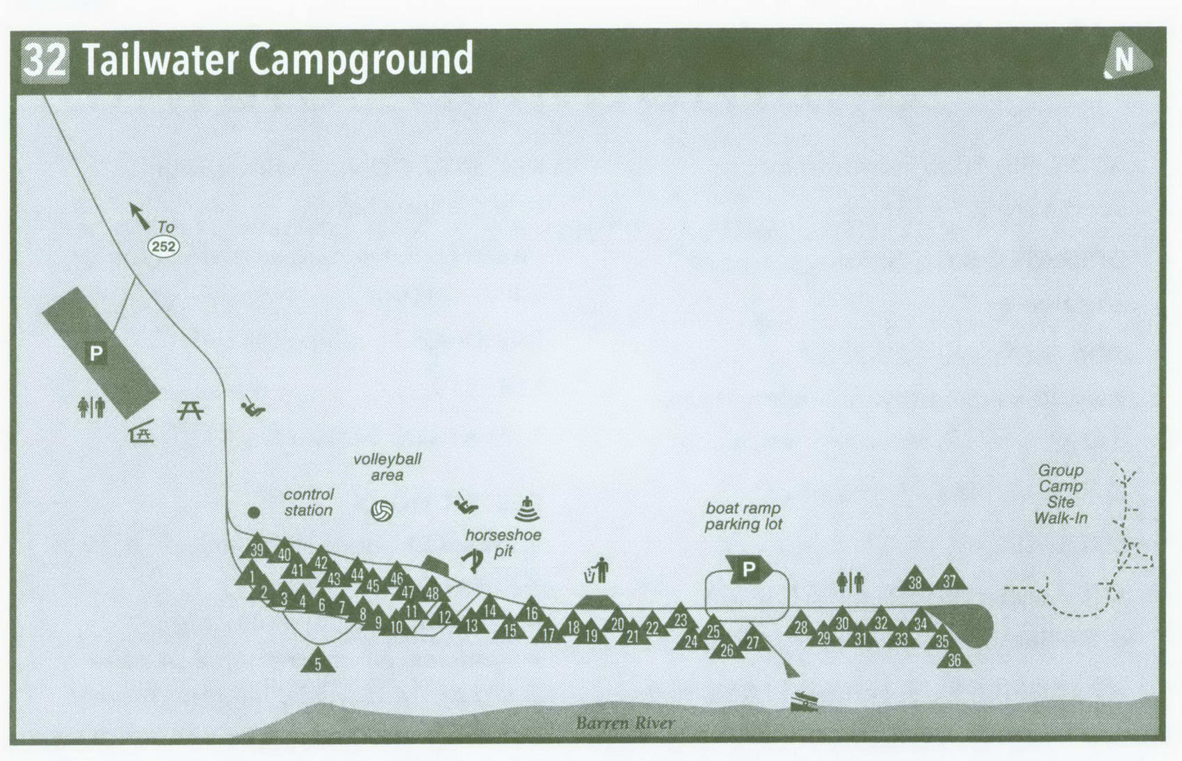 Plan of Tailwater Campground