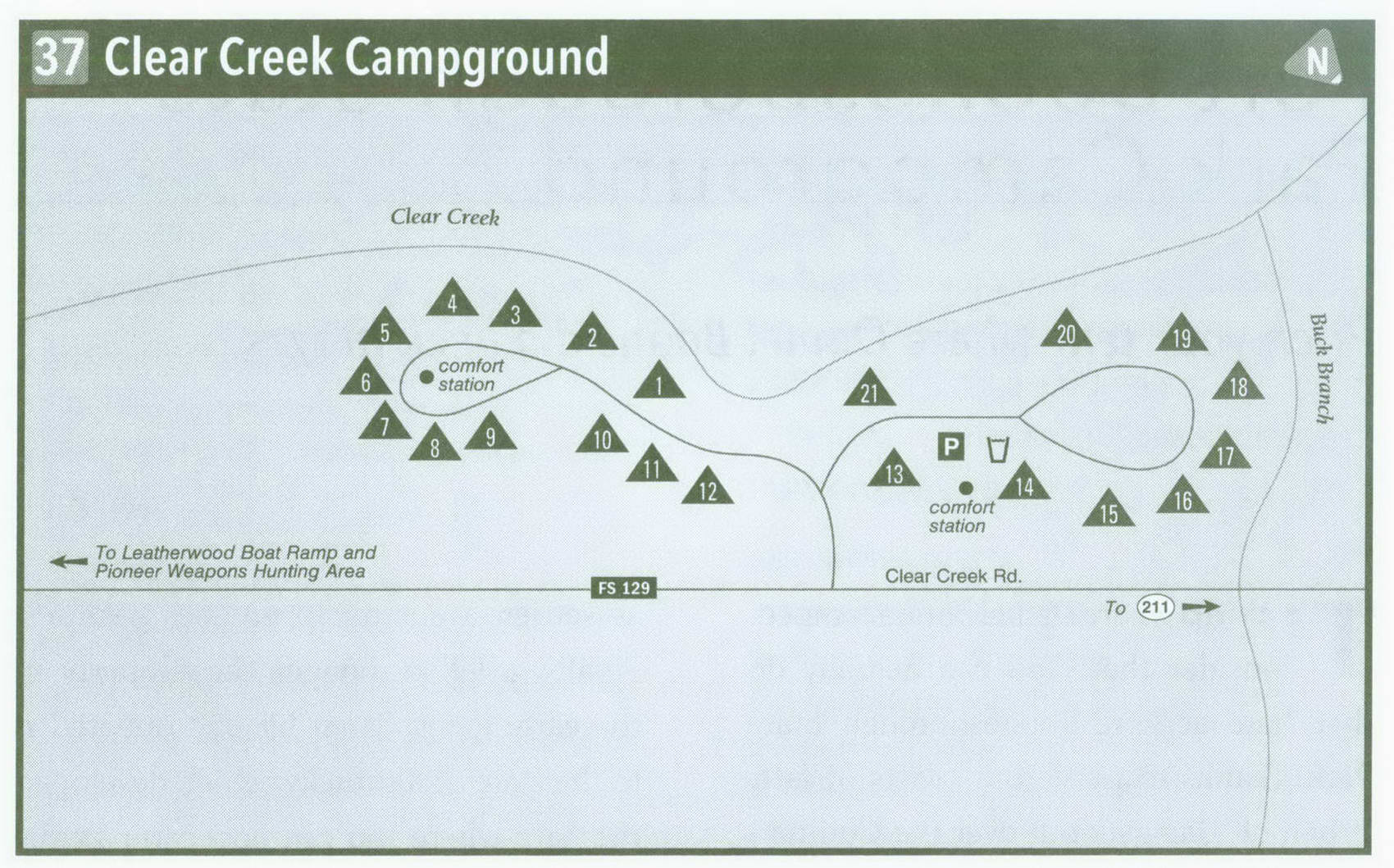 Plan of Clear Creek Campground