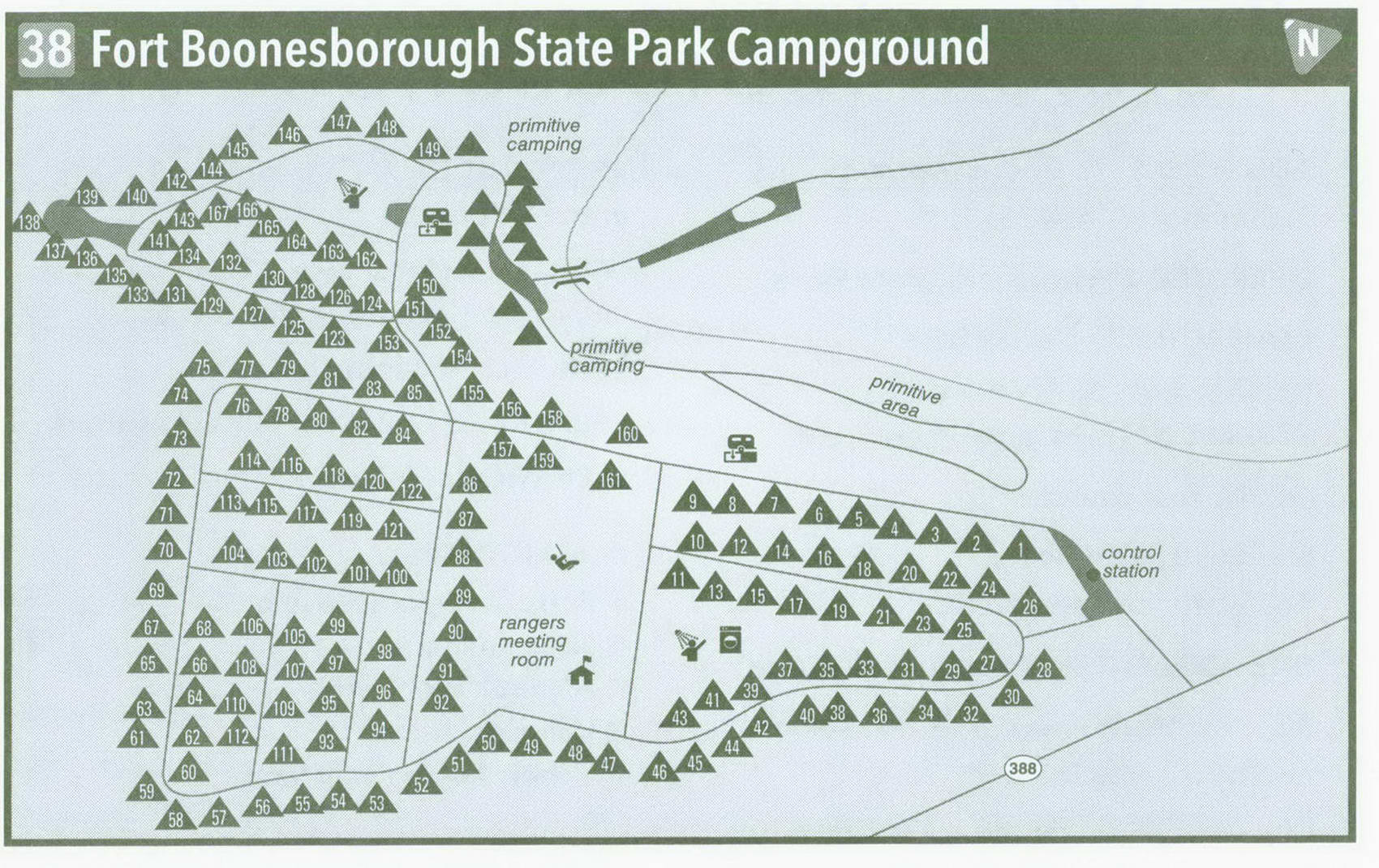 Plan of Fort Boonesborough State Park Campground