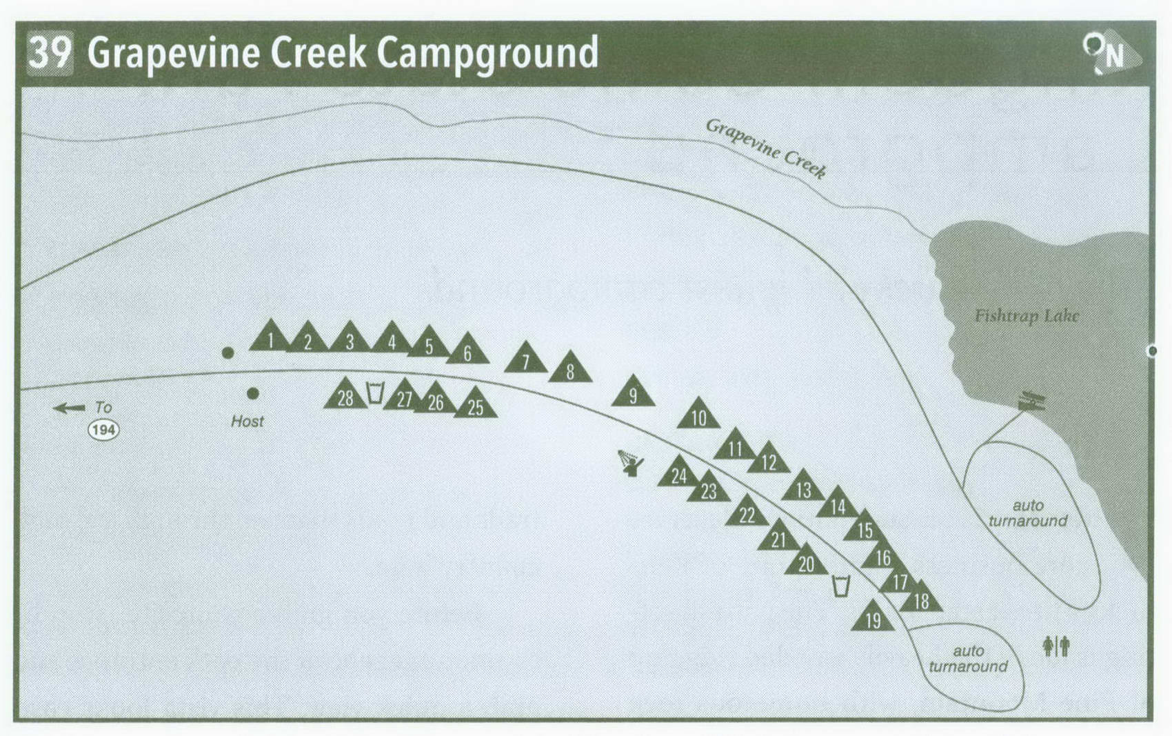 Plan of Grapevine Creek Campground