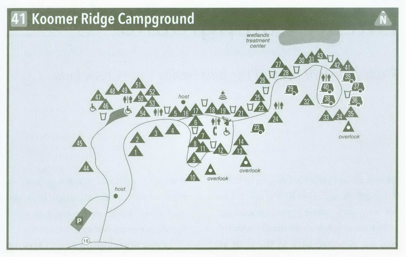 Plan of Koomer Ridge Campground