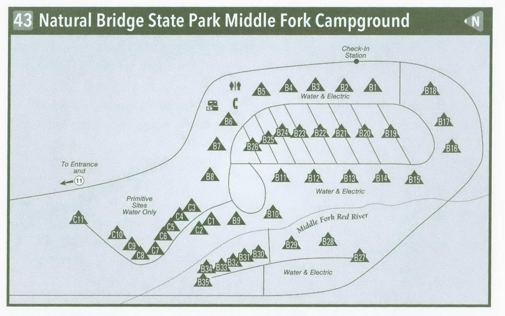 Natural Bridge State Park Middle Fork Campground
