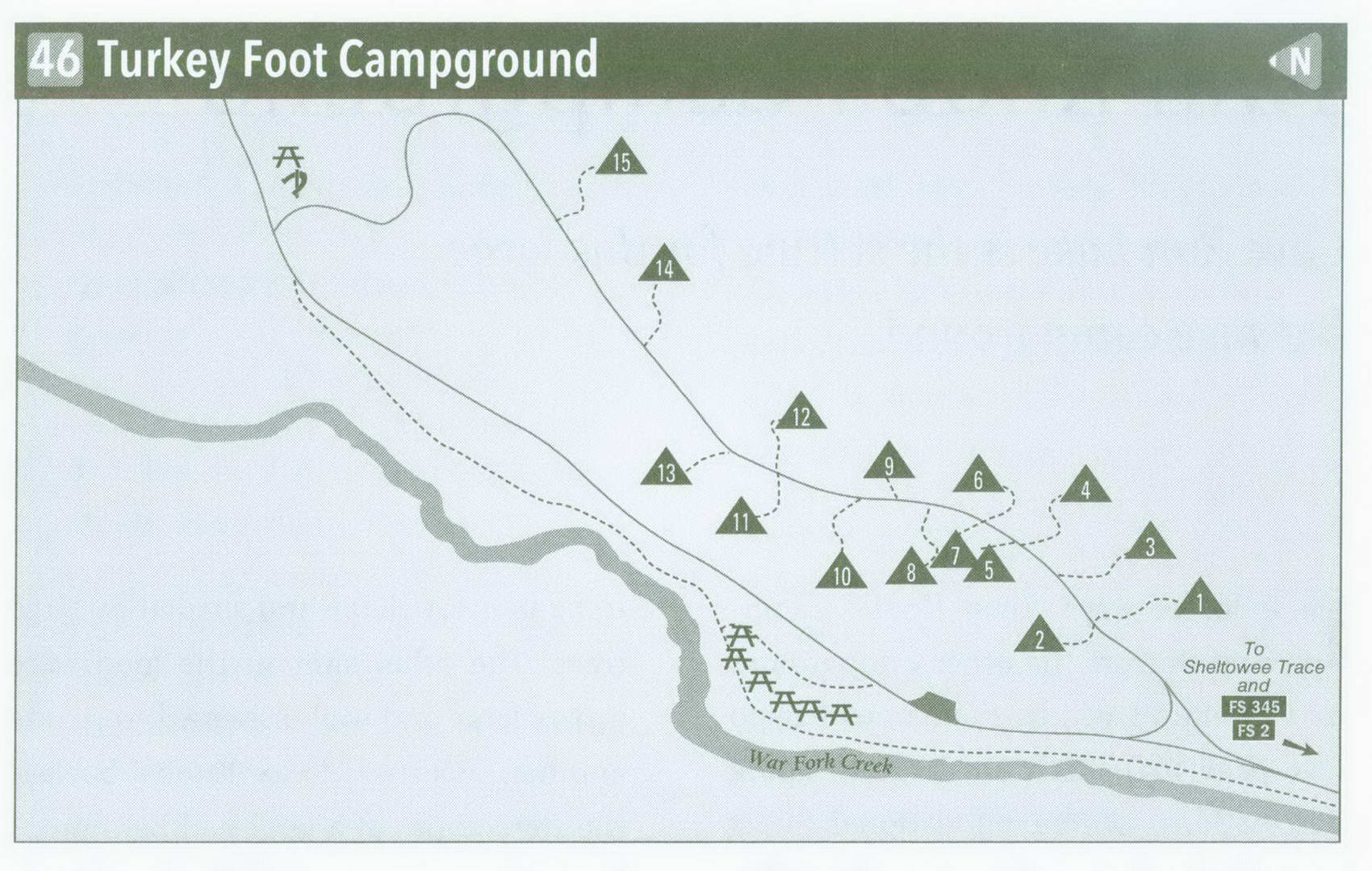 Plan of Turkey Foot Campground