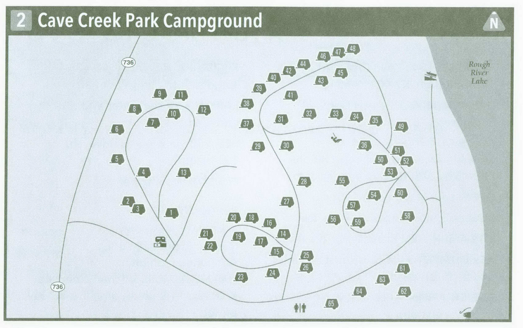 Detailed map of Cave Creek Park Campground
