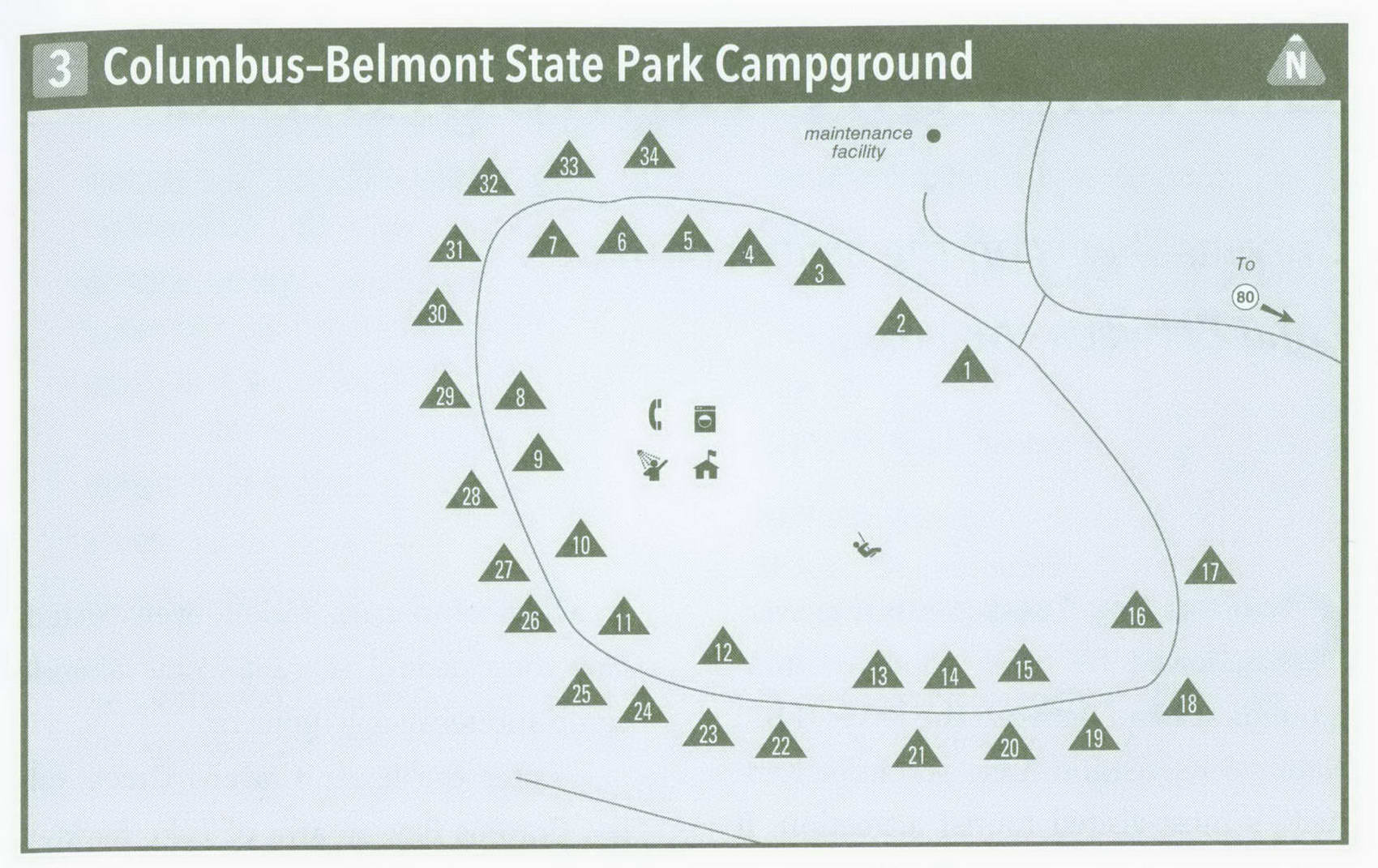 Plan of Columbus-Belmont State Park Campground
