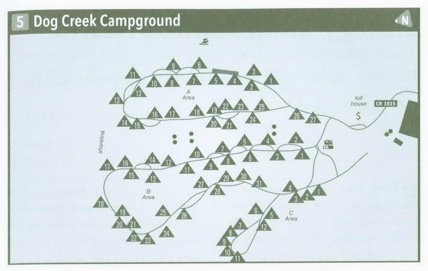 Plan of Dog Creek Campground