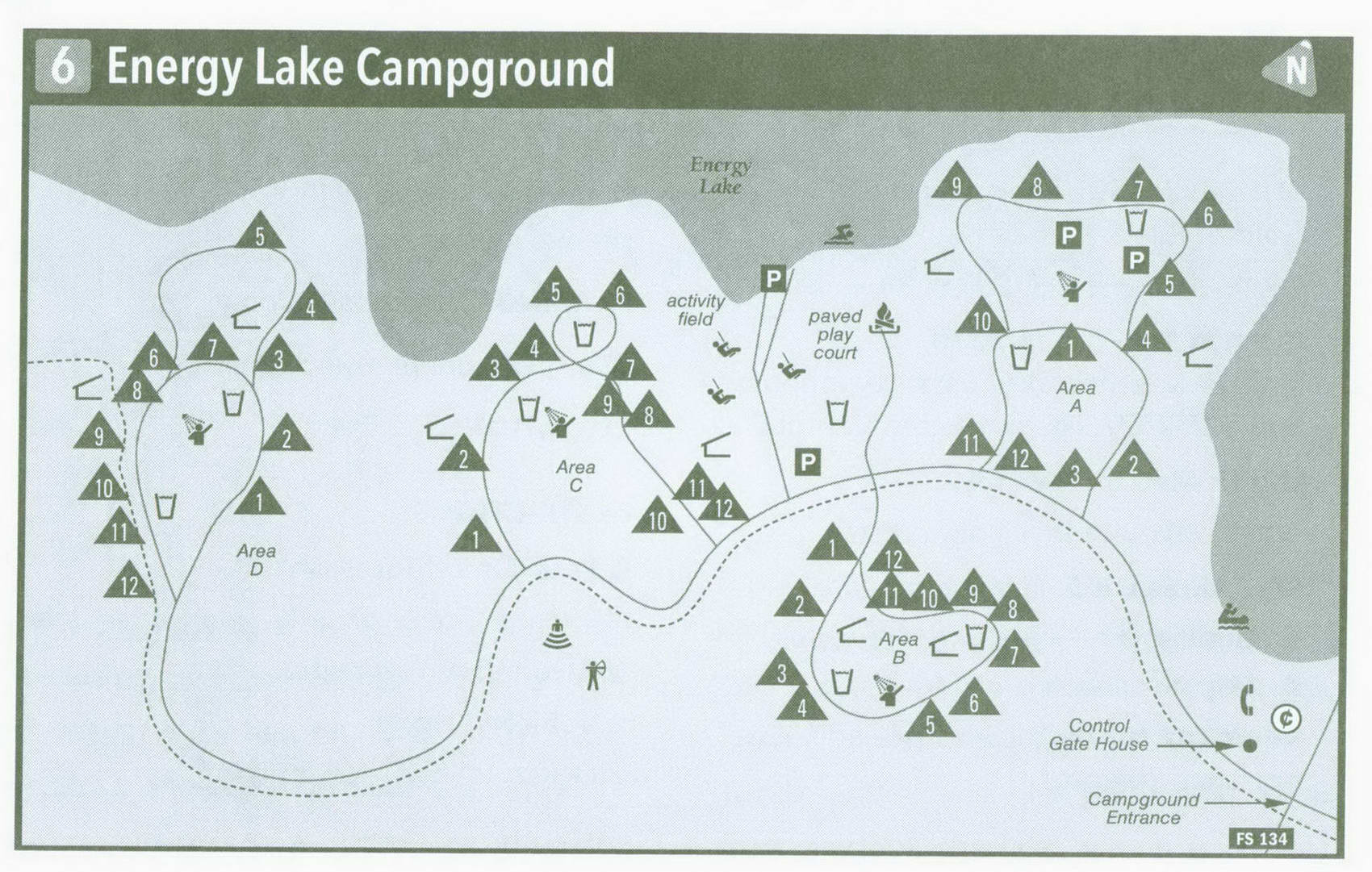 Plan of Energy Lake Campground