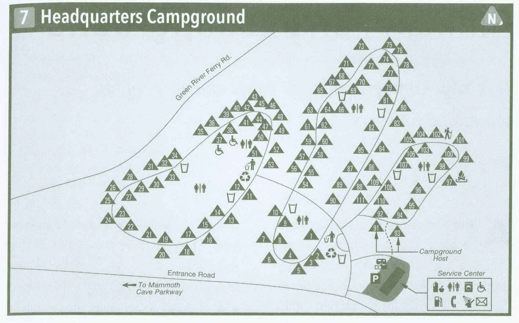 Plan of Headquarters Campground