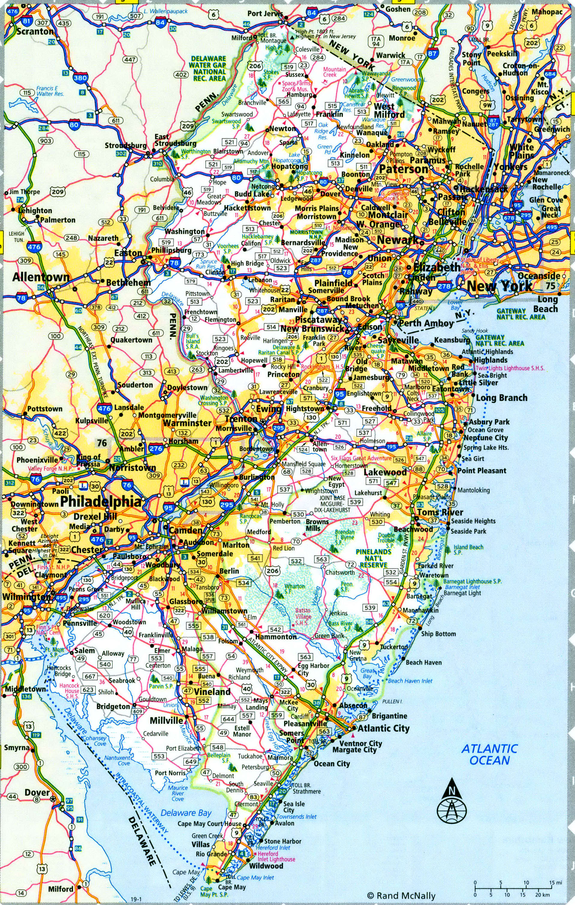 New Jersey interstate highways map