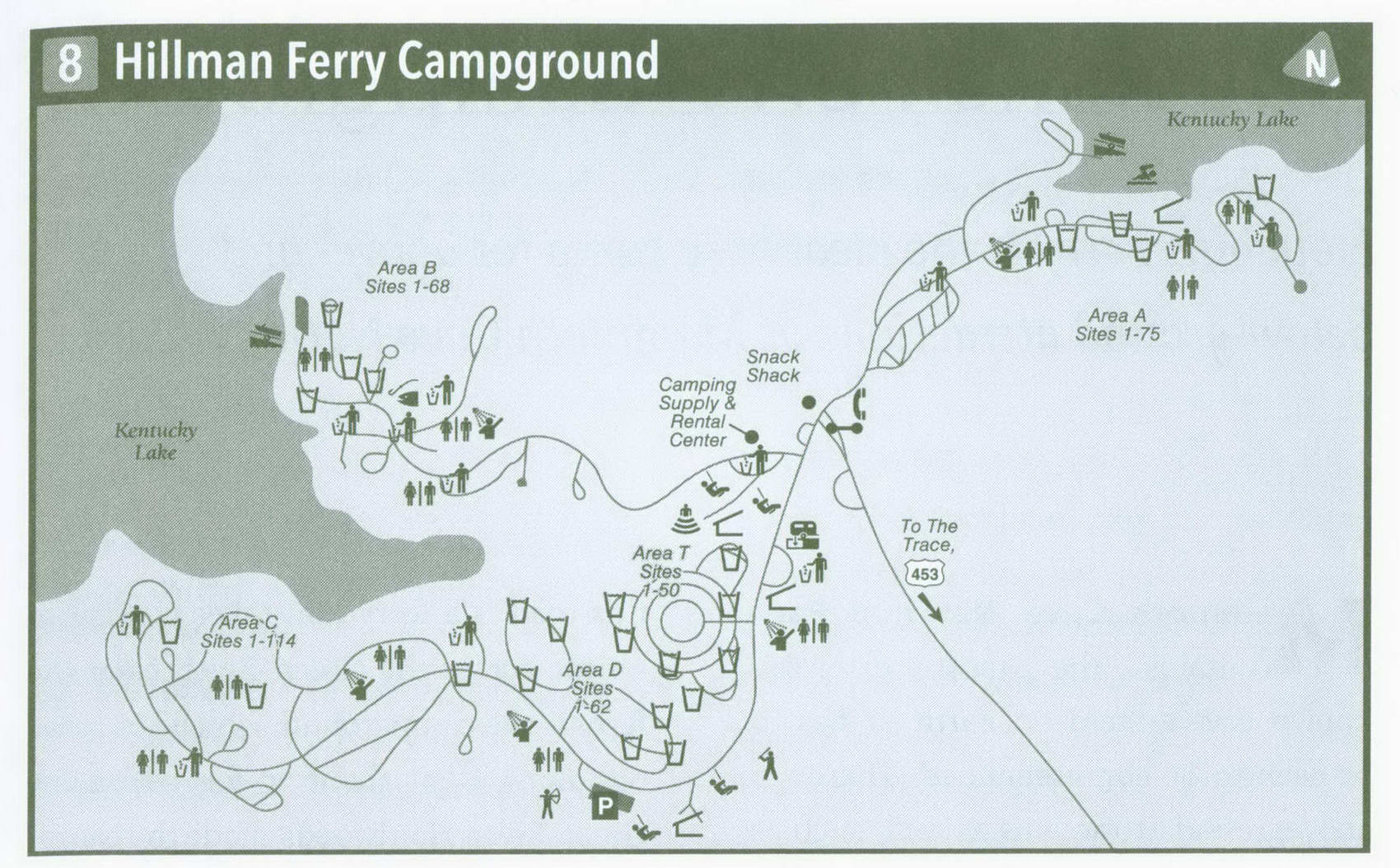 Ferry hillman campground ky coe lakes land between rvparking nf rating kentucky lake site