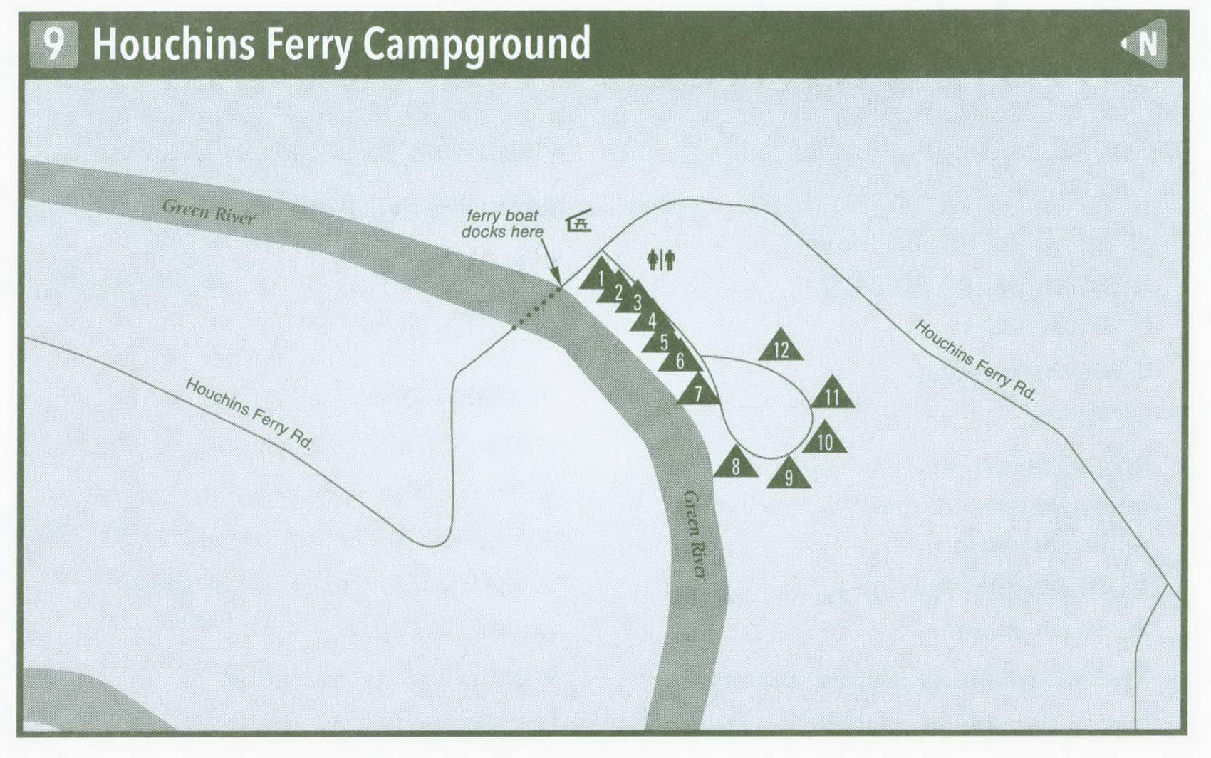 Plan of Houchins Ferry Campground