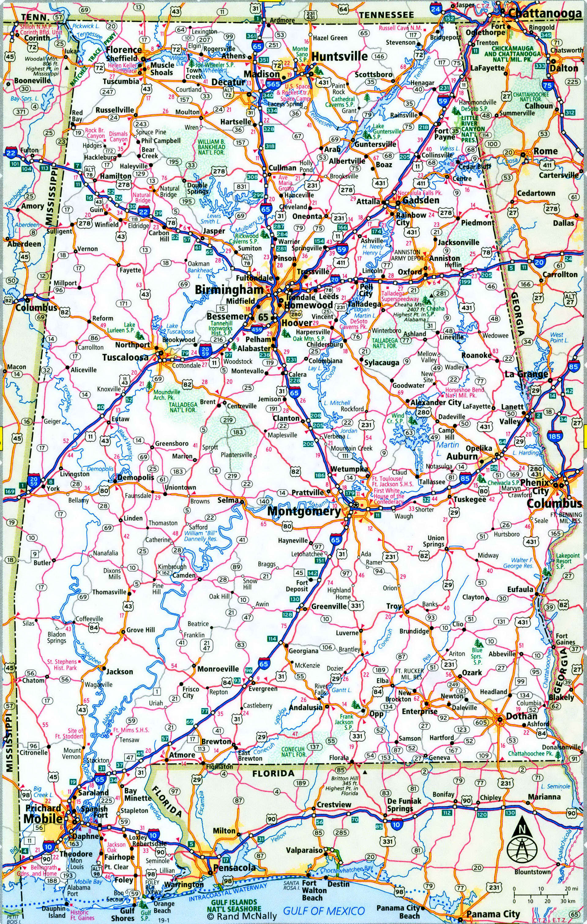 Alabama highway map