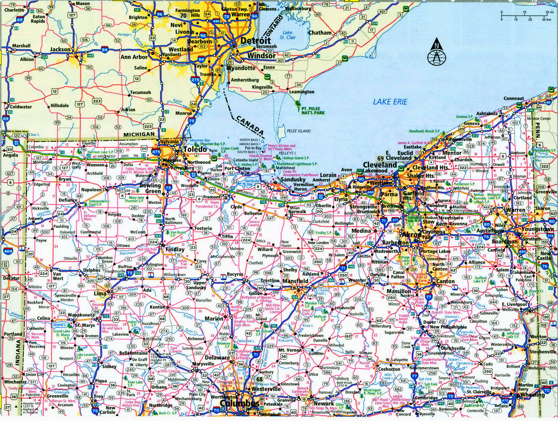 Ohio interstate highway map