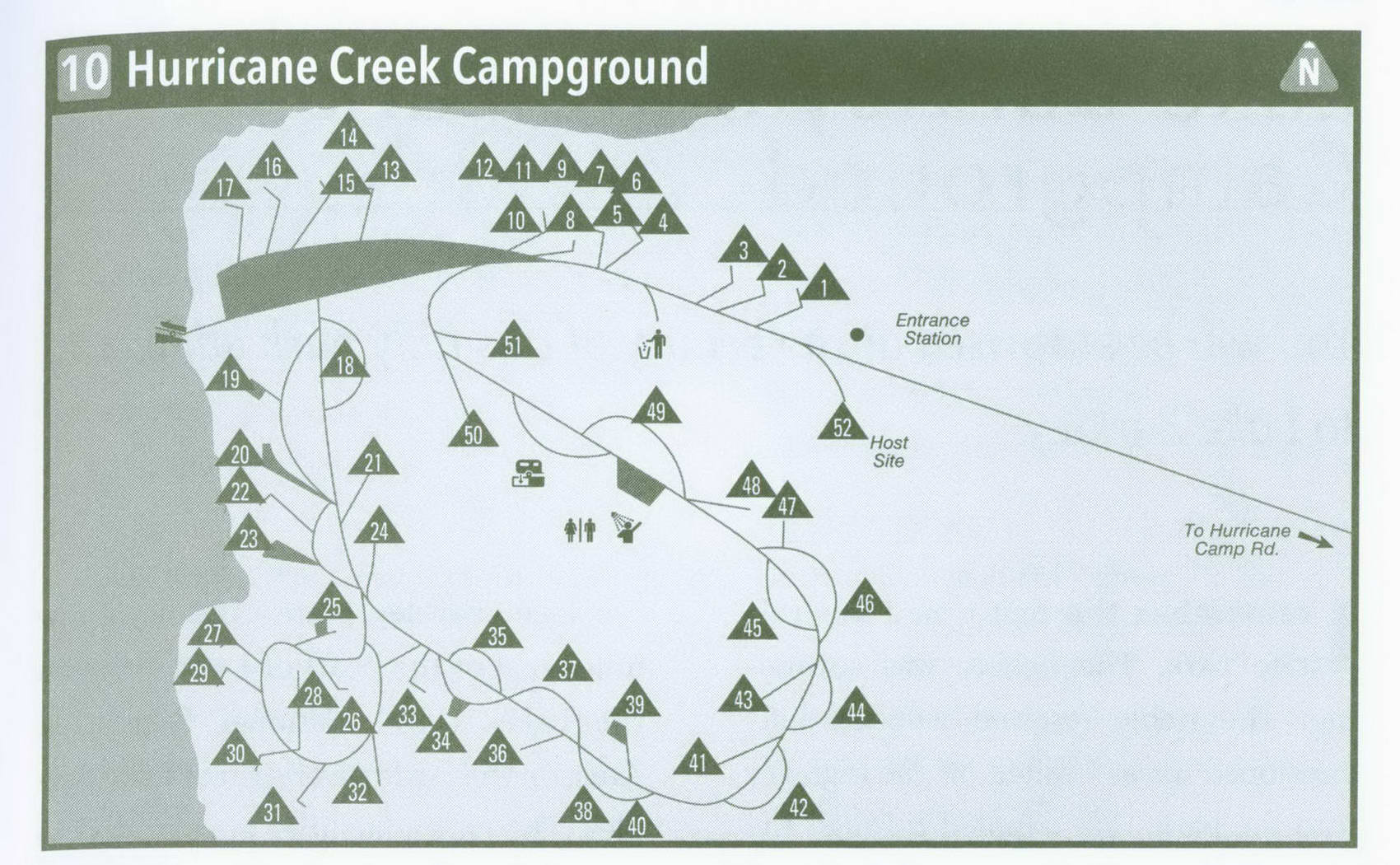 Plan of Hurricane Creek Campground